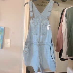 Old navy overall denim shorts